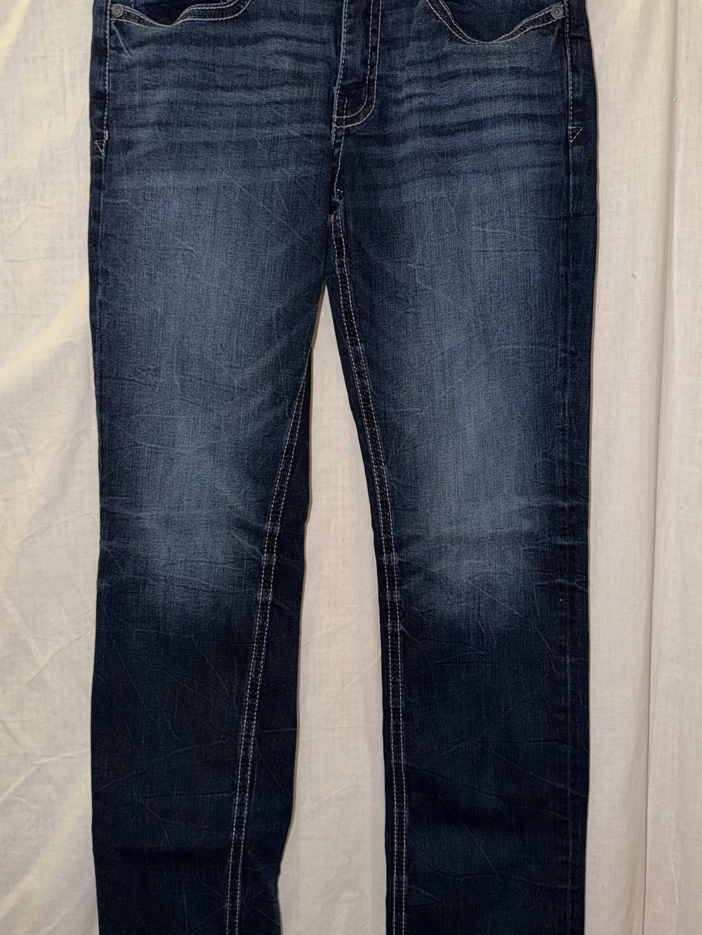 BKE Men’s Jake Straight Jeans - Dark Blue Wash